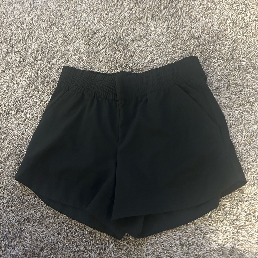 Women’s Black Elastic-Waist Shorts